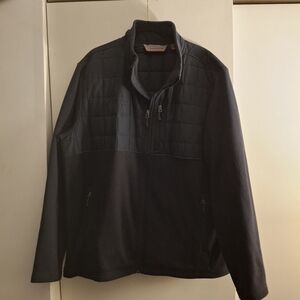 Free Country Men's Dark Blue Quilted Sweater Jacket